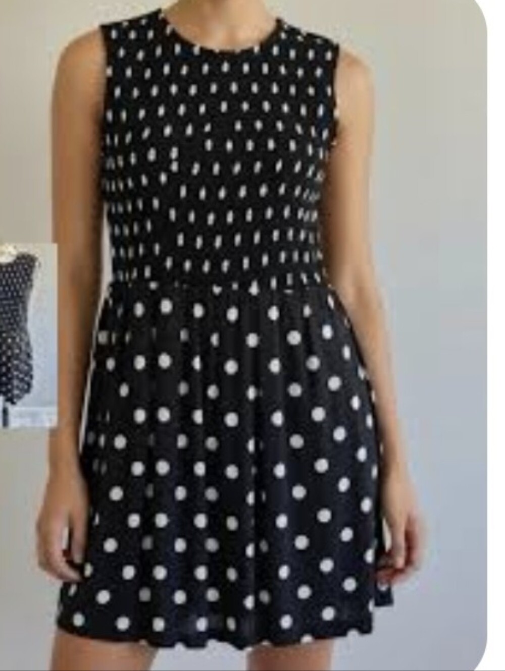Calvin Klein Black and White Polka Dot Sleeveless Romper